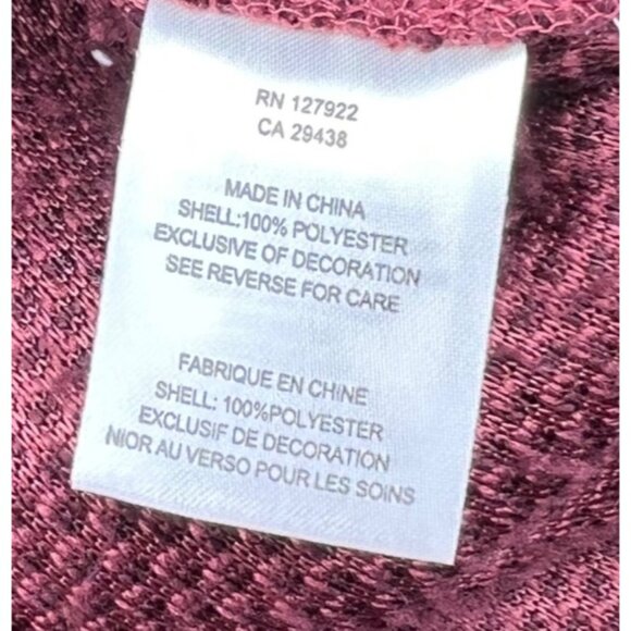 Mountain Khakis Womens Burgundy Sherpa Quarter-Zip Pullover M Relaxed Fit - Picture 4 of 5